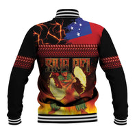 Samoan Siva Afi Baseball Jacket Tribal Performers of Samoan Fire Knife Dancing