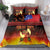 Samoan Siva Afi Bedding Set Tribal Performers of Samoan Fire Knife Dancing