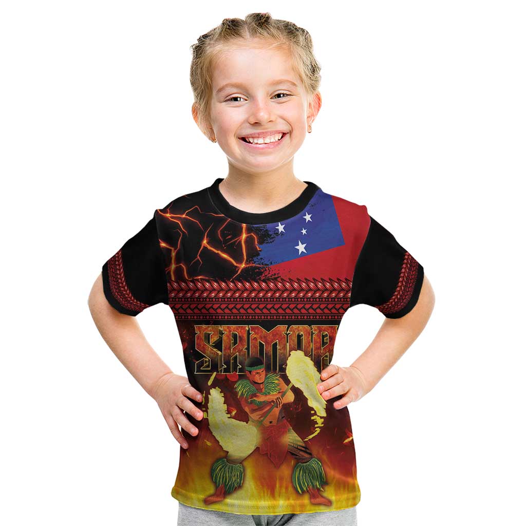 Samoan Siva Afi Kid T Shirt Tribal Performers of Samoan Fire Knife Dancing