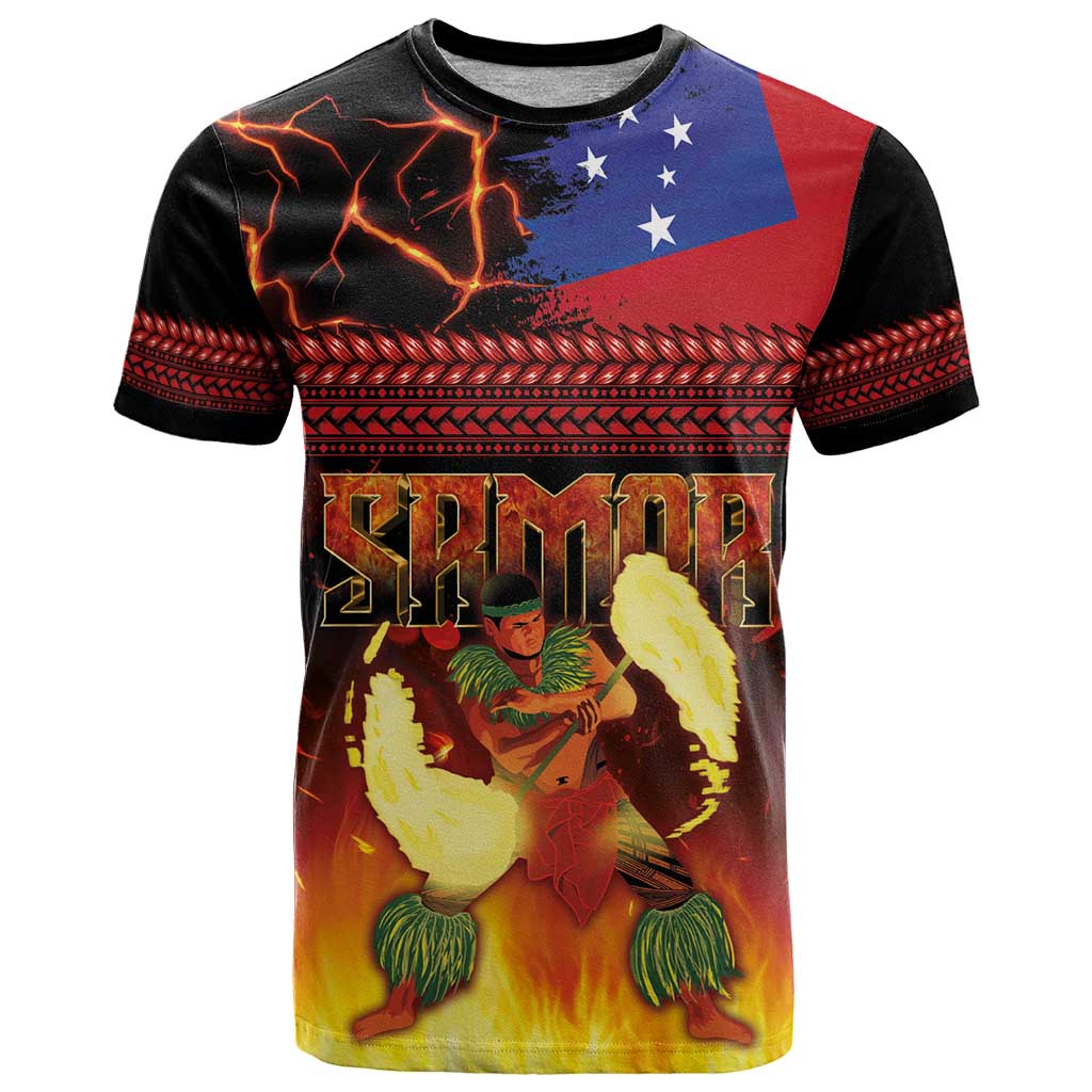 Samoan Siva Afi T Shirt Tribal Performers of Samoan Fire Knife Dancing