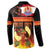 Tahitian Siva Afi Button Sweatshirt Tribal Performers of Tahitian Fire Knife Dancing