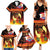 Tahitian Siva Afi Family Matching Summer Maxi Dress and Hawaiian Shirt Tribal Performers of Tahitian Fire Knife Dancing