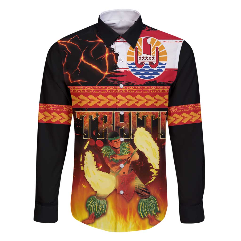 Tahitian Siva Afi Family Matching Summer Maxi Dress and Hawaiian Shirt Tribal Performers of Tahitian Fire Knife Dancing