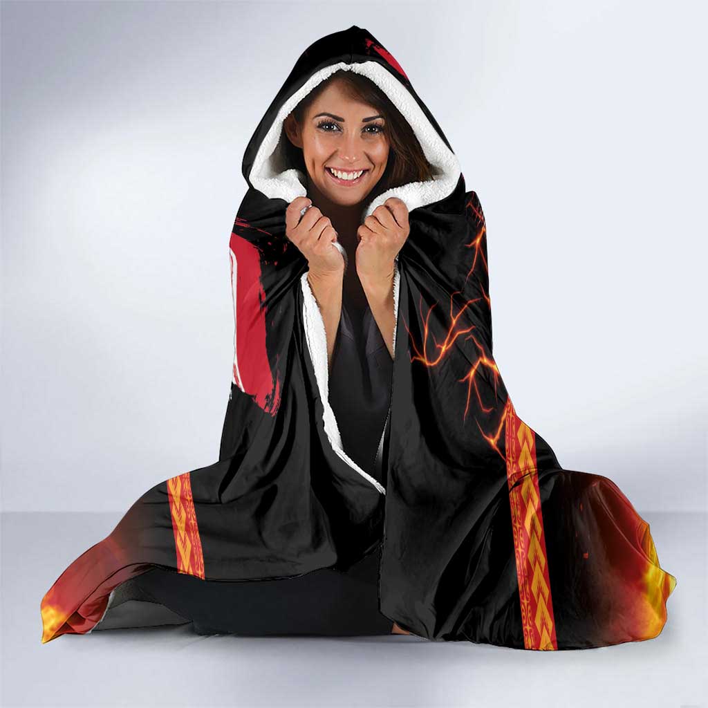 Tahitian Siva Afi Hooded Blanket Tribal Performers of Tahitian Fire Knife Dancing