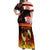 Tahitian Siva Afi Off Shoulder Maxi Dress Tribal Performers of Tahitian Fire Knife Dancing