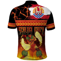 Tahitian Siva Afi Polo Shirt Tribal Performers of Tahitian Fire Knife Dancing