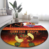 Tahitian Siva Afi Round Carpet Tribal Performers of Tahitian Fire Knife Dancing