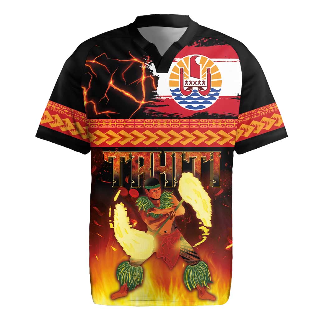 Tahitian Siva Afi Rugby Jersey Tribal Performers of Tahitian Fire Knife Dancing