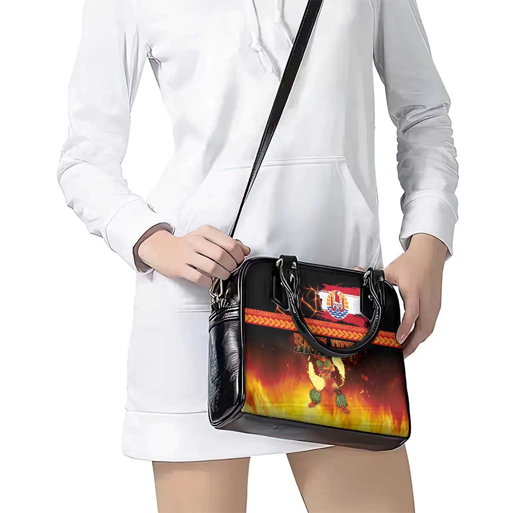Tahitian Siva Afi Shoulder Handbag Tribal Performers of Tahitian Fire Knife Dancing