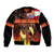 Tahitian Siva Afi Sleeve Zip Bomber Jacket Tribal Performers of Tahitian Fire Knife Dancing