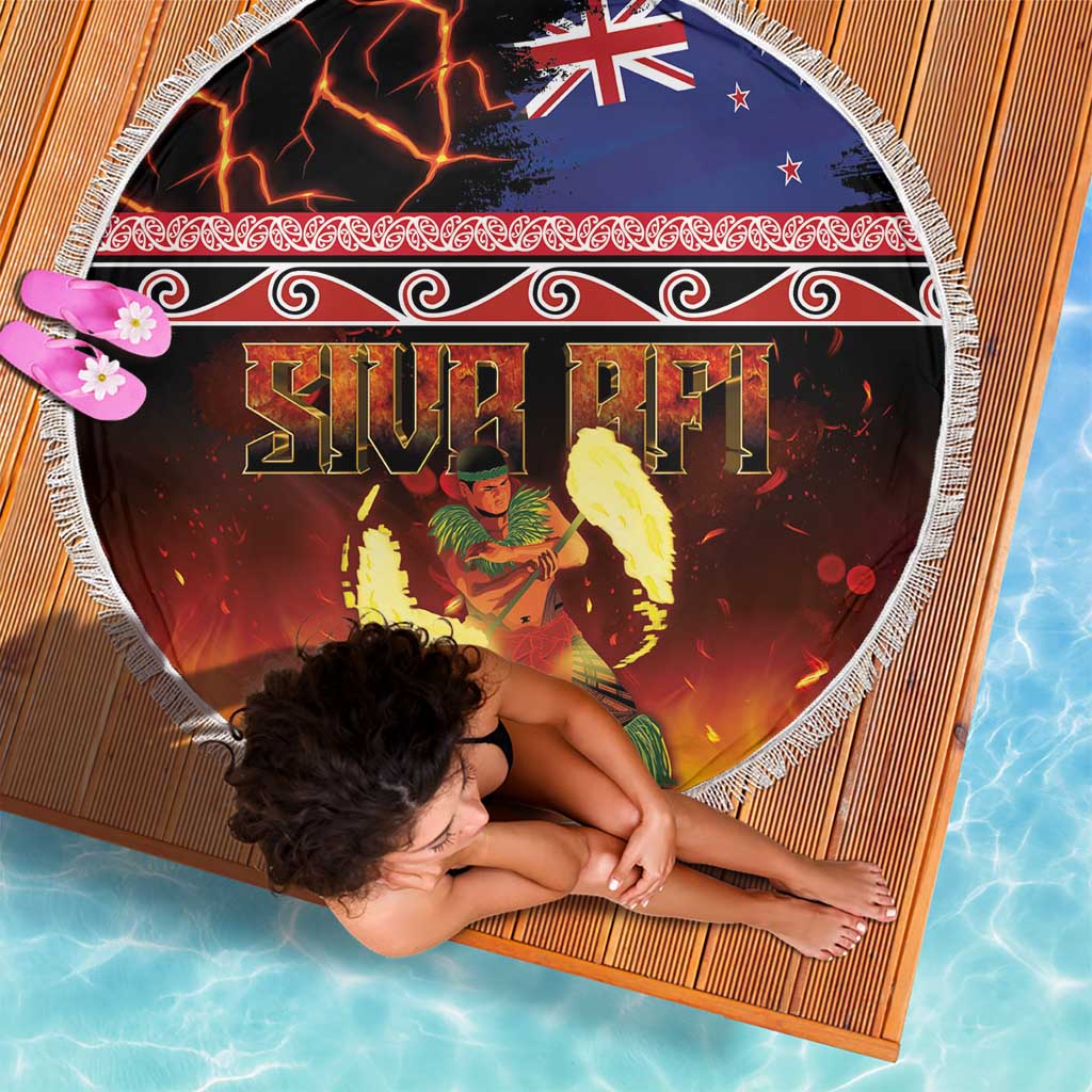 Aotearoa Siva Afi Beach Blanket Tribal Performers of Aotearoa Fire Knife Dancing LT03 - Polynesian Pride