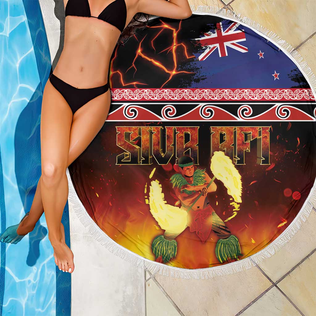 Aotearoa Siva Afi Beach Blanket Tribal Performers of Aotearoa Fire Knife Dancing LT03 - Polynesian Pride