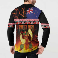 Aotearoa Siva Afi Button Sweatshirt Tribal Performers of Aotearoa Fire Knife Dancing LT03 - Polynesian Pride