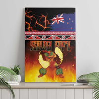 Aotearoa Siva Afi Canvas Wall Art Tribal Performers of Aotearoa Fire Knife Dancing LT03 - Polynesian Pride