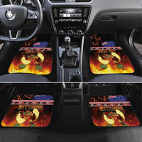 Aotearoa Siva Afi Car Mats Tribal Performers of Aotearoa Fire Knife Dancing LT03 Set 4pcs Black - Polynesian Pride