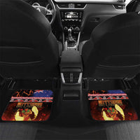 Aotearoa Siva Afi Car Mats Tribal Performers of Aotearoa Fire Knife Dancing LT03 Set 2pcs - Back Black - Polynesian Pride