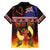 Aotearoa Siva Afi Family Matching Off Shoulder Maxi Dress and Hawaiian Shirt Tribal Performers of Aotearoa Fire Knife Dancing
