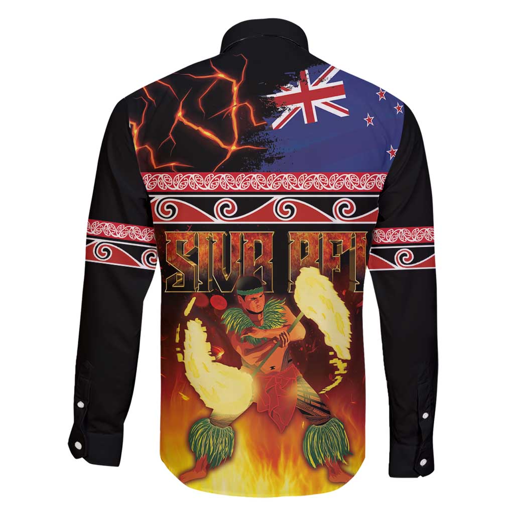 Aotearoa Siva Afi Family Matching Short Sleeve Bodycon Dress and Hawaiian Shirt Tribal Performers of Aotearoa Fire Knife Dancing