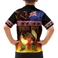 Aotearoa Siva Afi Family Matching Tank Maxi Dress and Hawaiian Shirt Tribal Performers of Aotearoa Fire Knife Dancing