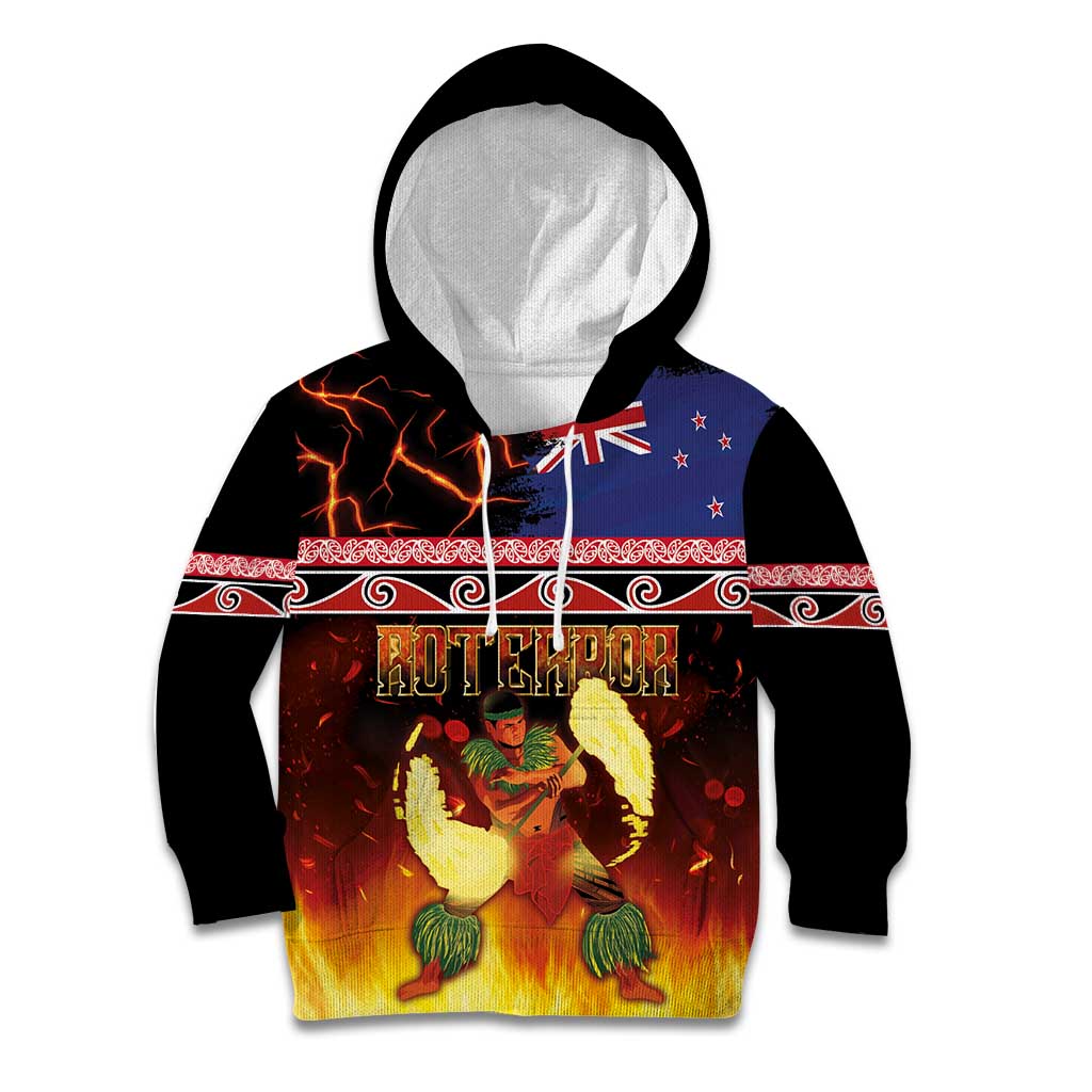 Aotearoa Siva Afi Kid Hoodie Tribal Performers of Aotearoa Fire Knife Dancing