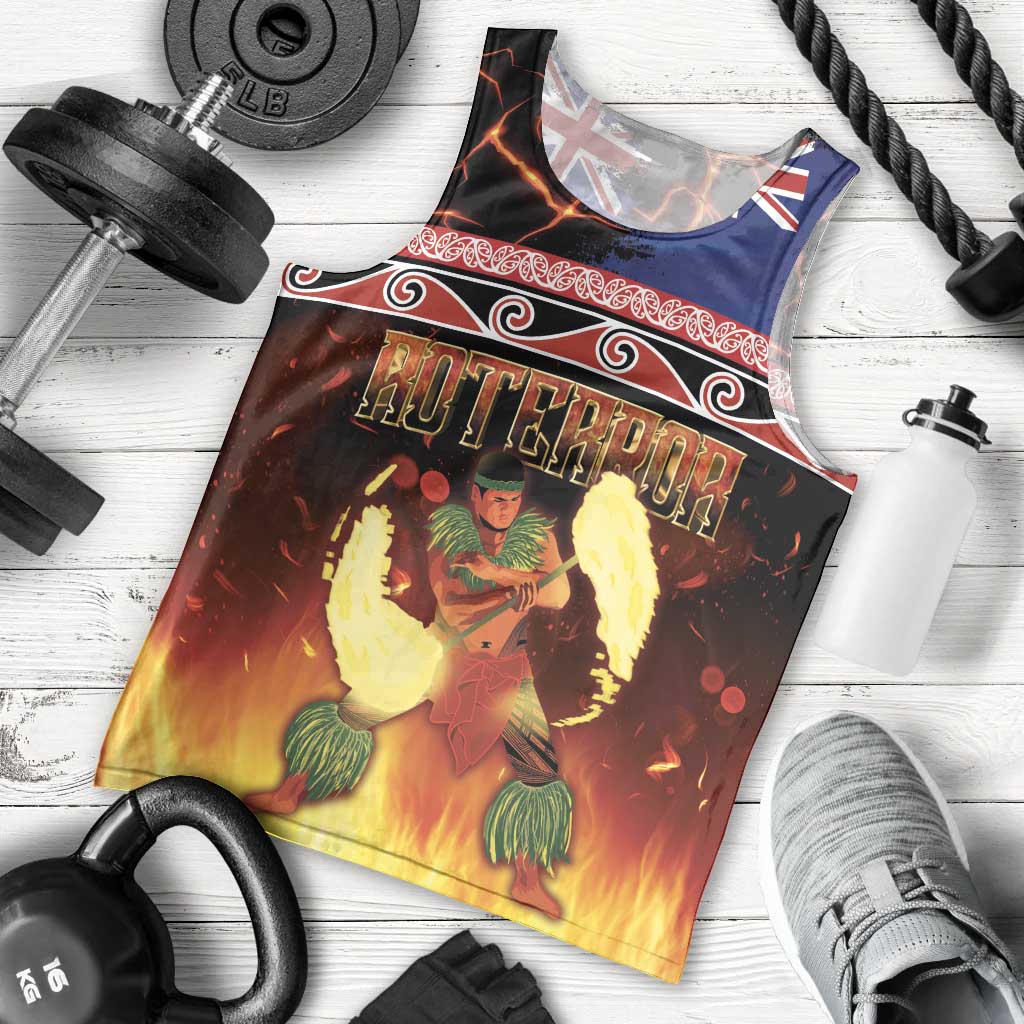 Aotearoa Siva Afi Men Tank Top Tribal Performers of Aotearoa Fire Knife Dancing LT03 - Polynesian Pride