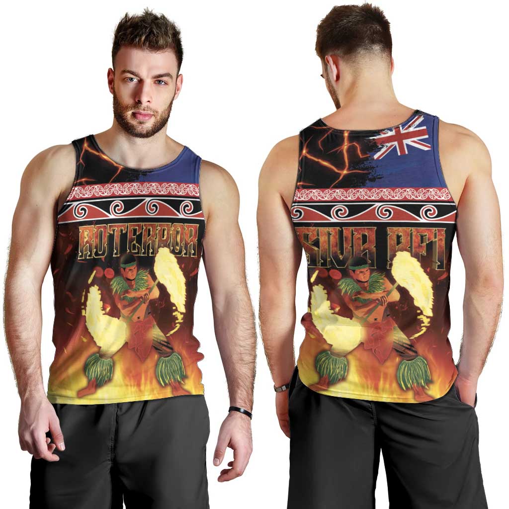 Aotearoa Siva Afi Men Tank Top Tribal Performers of Aotearoa Fire Knife Dancing LT03 - Polynesian Pride