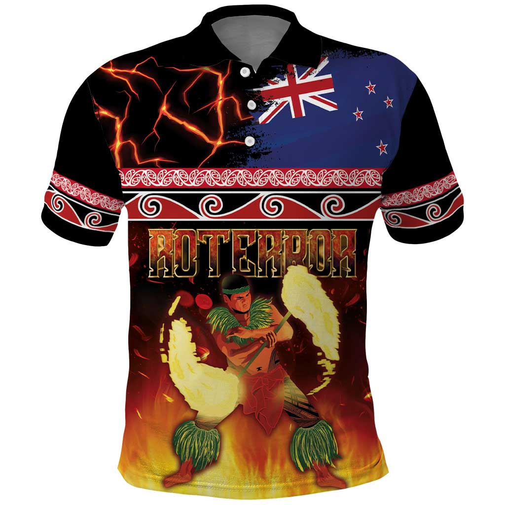 Aotearoa Siva Afi Polo Shirt Tribal Performers of Aotearoa Fire Knife Dancing