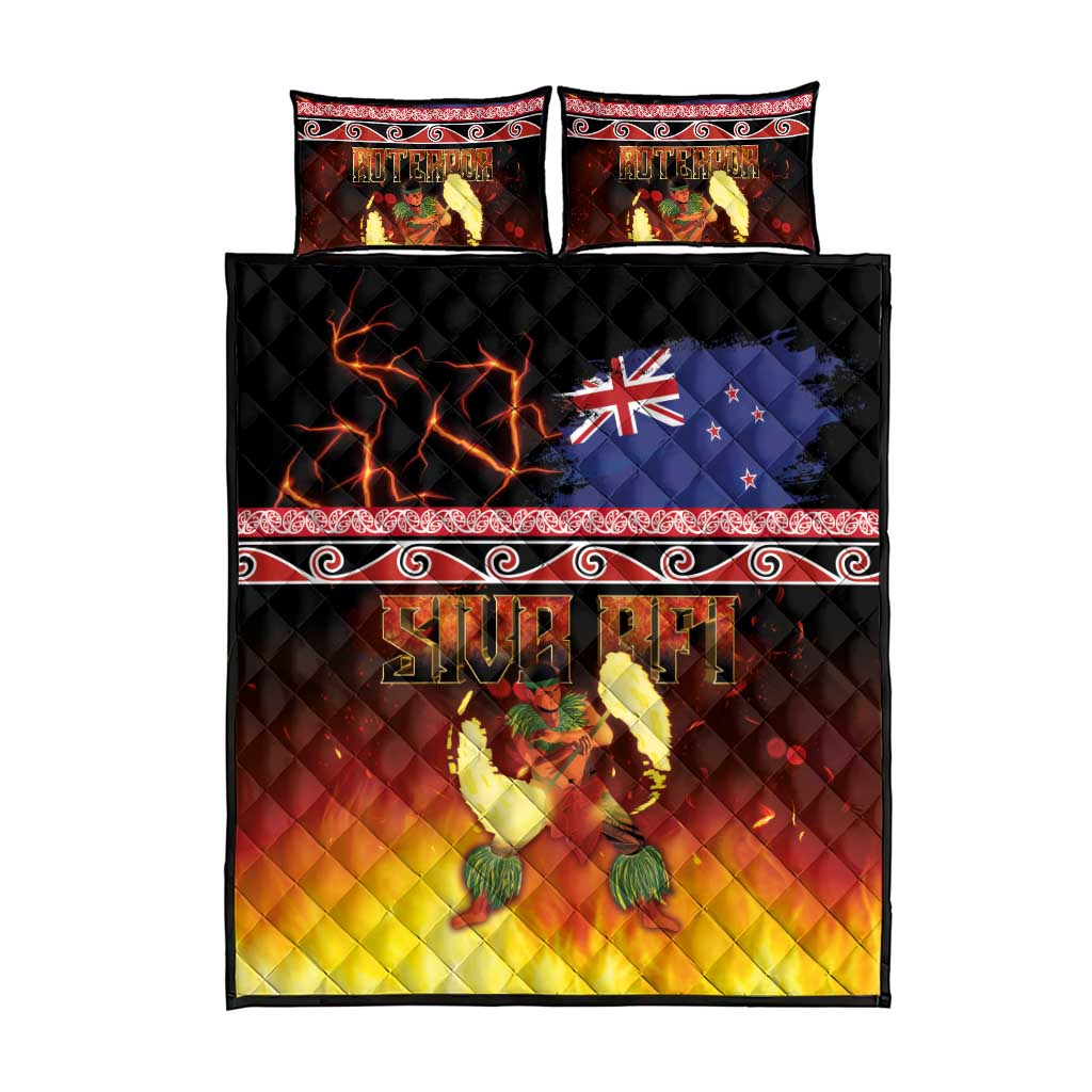 Aotearoa Siva Afi Quilt Bed Set Tribal Performers of Aotearoa Fire Knife Dancing LT03 - Polynesian Pride