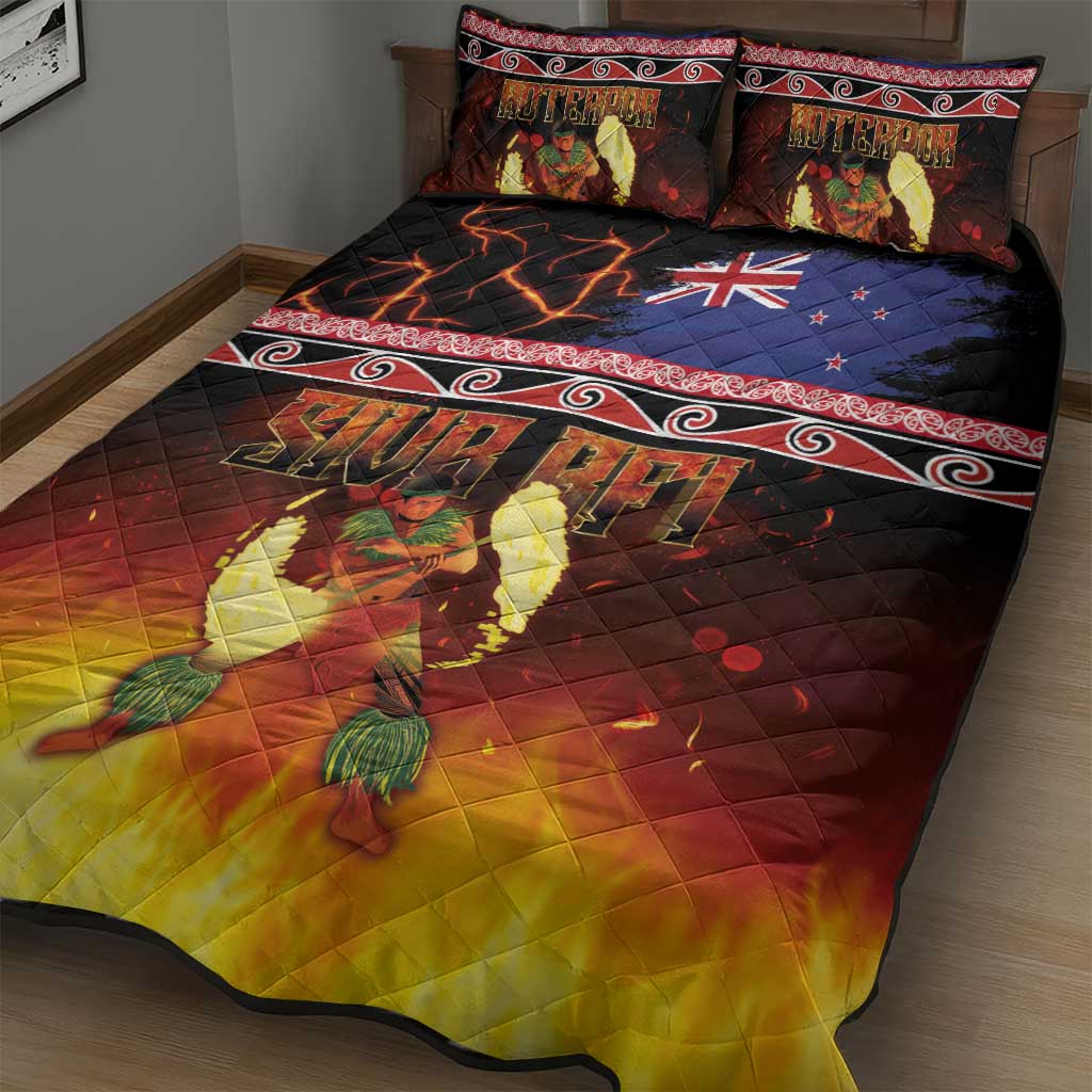 Aotearoa Siva Afi Quilt Bed Set Tribal Performers of Aotearoa Fire Knife Dancing LT03 - Polynesian Pride