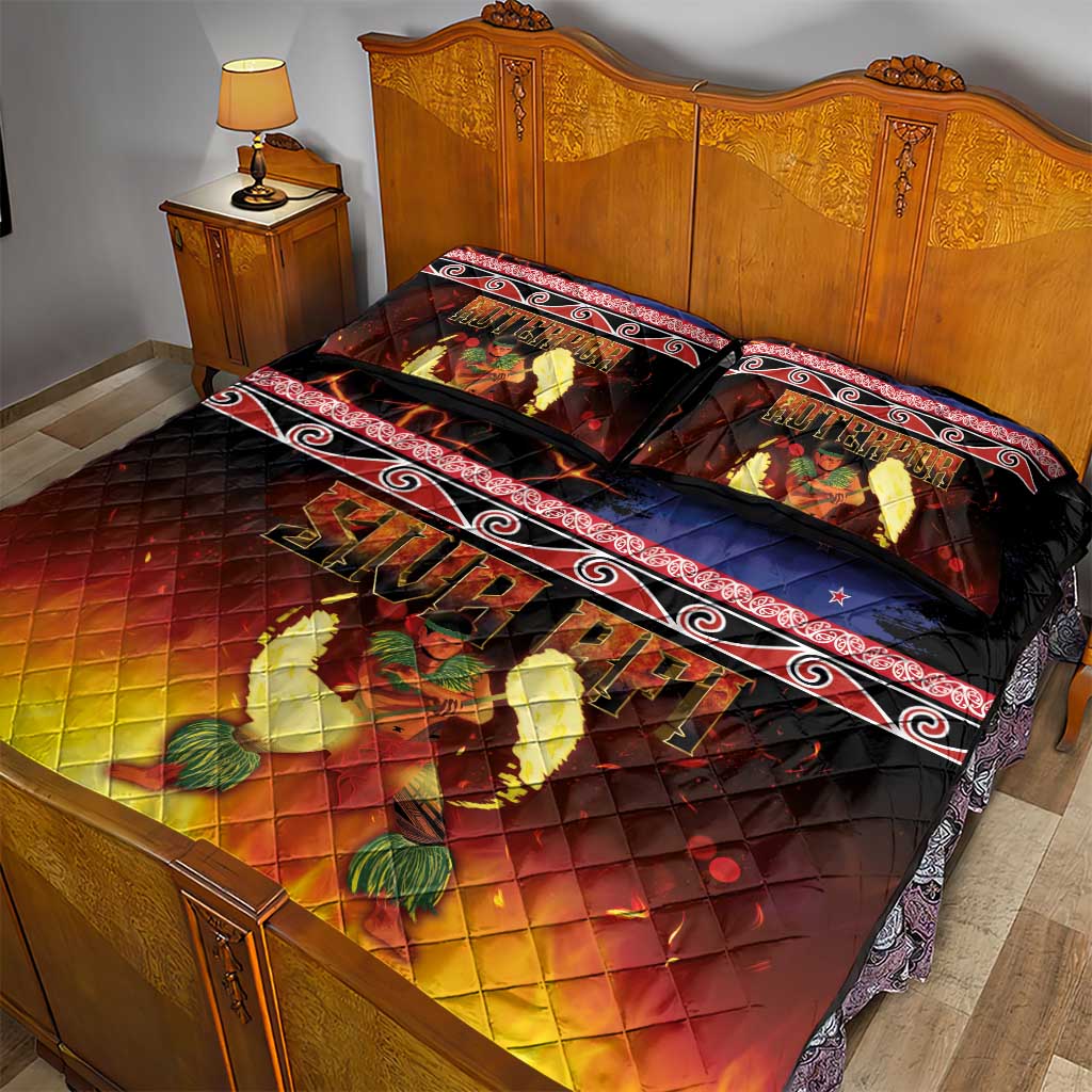 Aotearoa Siva Afi Quilt Bed Set Tribal Performers of Aotearoa Fire Knife Dancing LT03 - Polynesian Pride