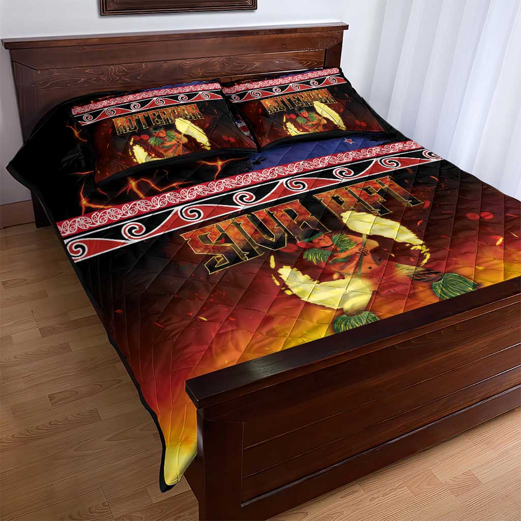 Aotearoa Siva Afi Quilt Bed Set Tribal Performers of Aotearoa Fire Knife Dancing LT03 - Polynesian Pride