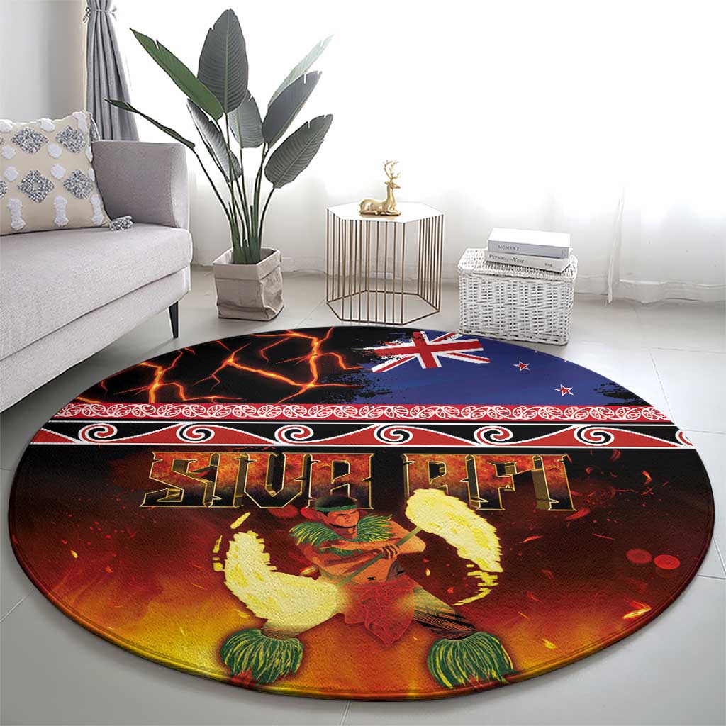 Aotearoa Siva Afi Round Carpet Tribal Performers of Aotearoa Fire Knife Dancing