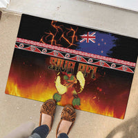 Aotearoa Siva Afi Rubber Doormat Tribal Performers of Aotearoa Fire Knife Dancing LT03 - Polynesian Pride