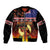 Aotearoa Siva Afi Sleeve Zip Bomber Jacket Tribal Performers of Aotearoa Fire Knife Dancing