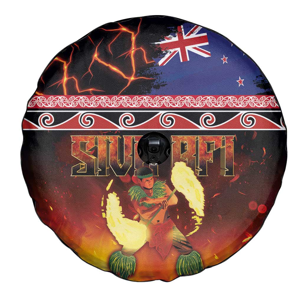 Aotearoa Siva Afi Spare Tire Cover Tribal Performers of Aotearoa Fire Knife Dancing LT03 - Polynesian Pride