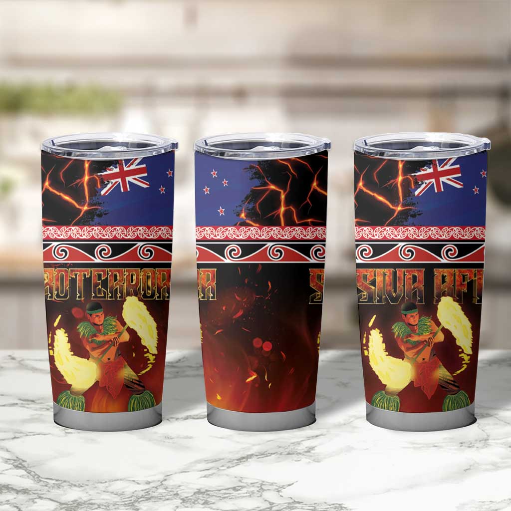 Aotearoa Siva Afi Tumbler Cup Tribal Performers of Aotearoa Fire Knife Dancing LT03 - Polynesian Pride