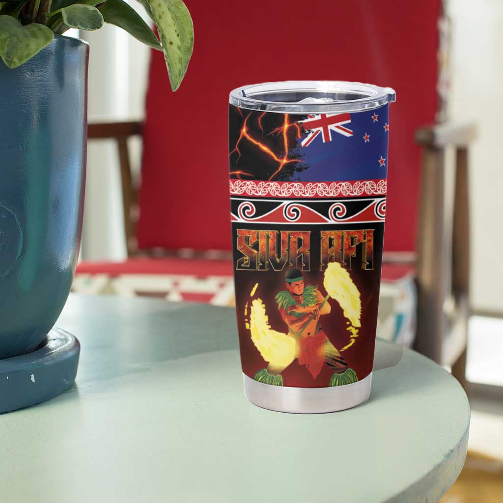 Aotearoa Siva Afi Tumbler Cup Tribal Performers of Aotearoa Fire Knife Dancing LT03 - Polynesian Pride