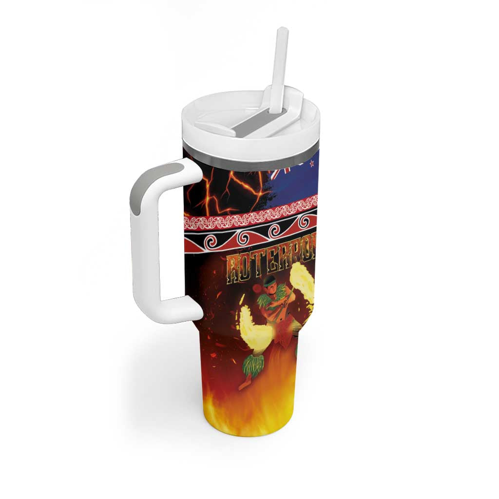 Aotearoa Siva Afi Tumbler With Handle Tribal Performers of Aotearoa Fire Knife Dancing LT03 - Polynesian Pride
