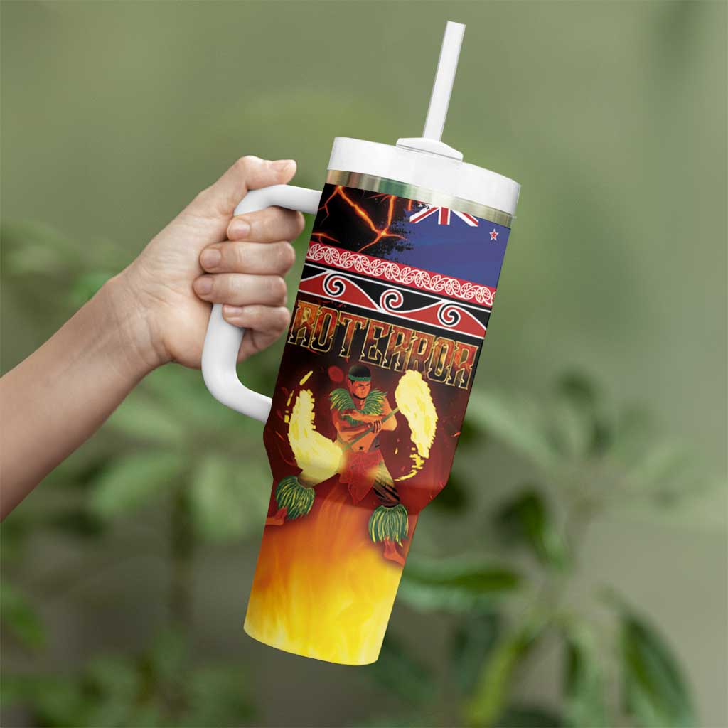 Aotearoa Siva Afi Tumbler With Handle Tribal Performers of Aotearoa Fire Knife Dancing LT03 - Polynesian Pride