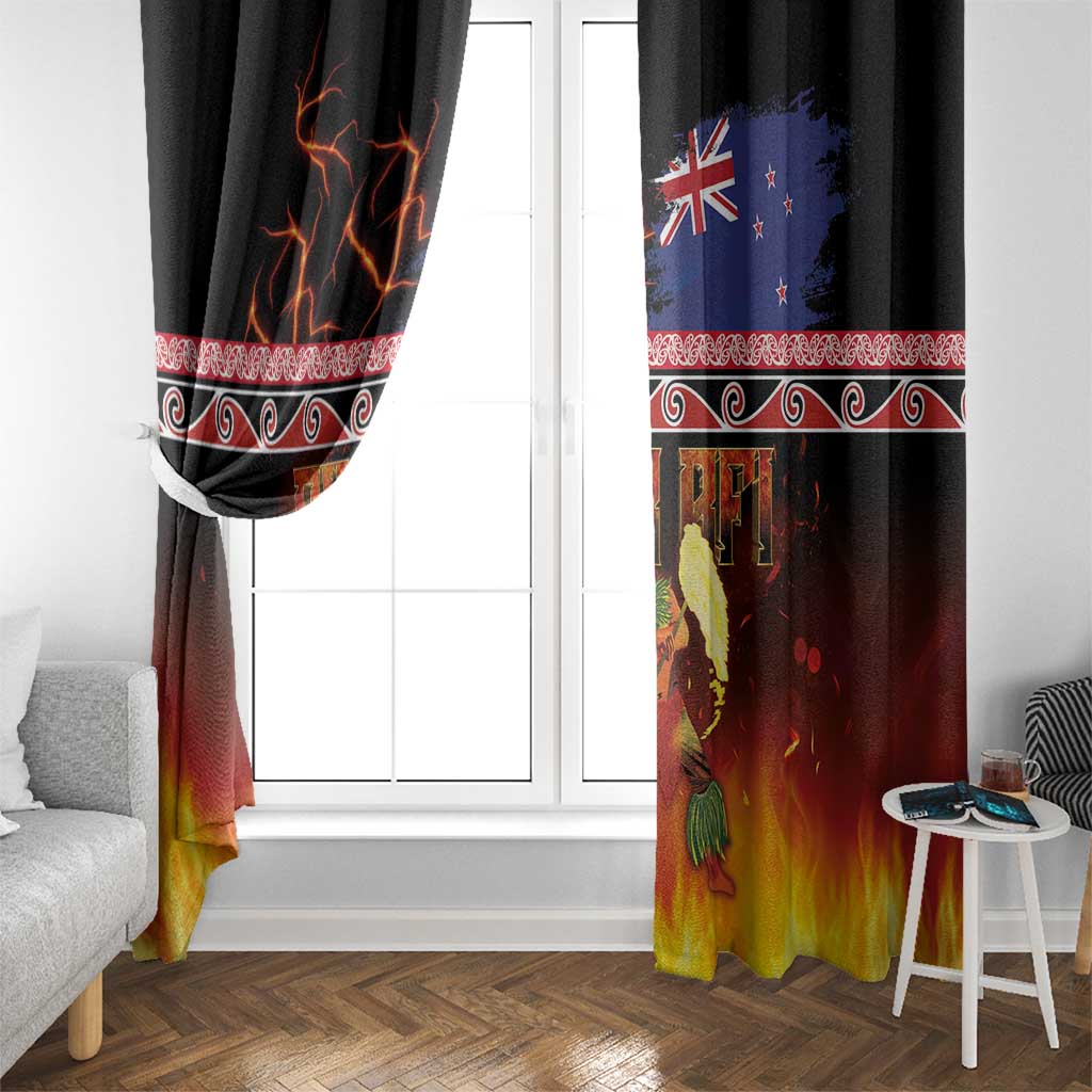 Aotearoa Siva Afi Window Curtain Tribal Performers of Aotearoa Fire Knife Dancing LT03 - Polynesian Pride