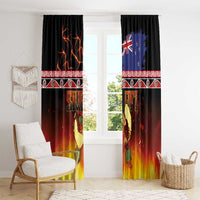 Aotearoa Siva Afi Window Curtain Tribal Performers of Aotearoa Fire Knife Dancing LT03 - Polynesian Pride