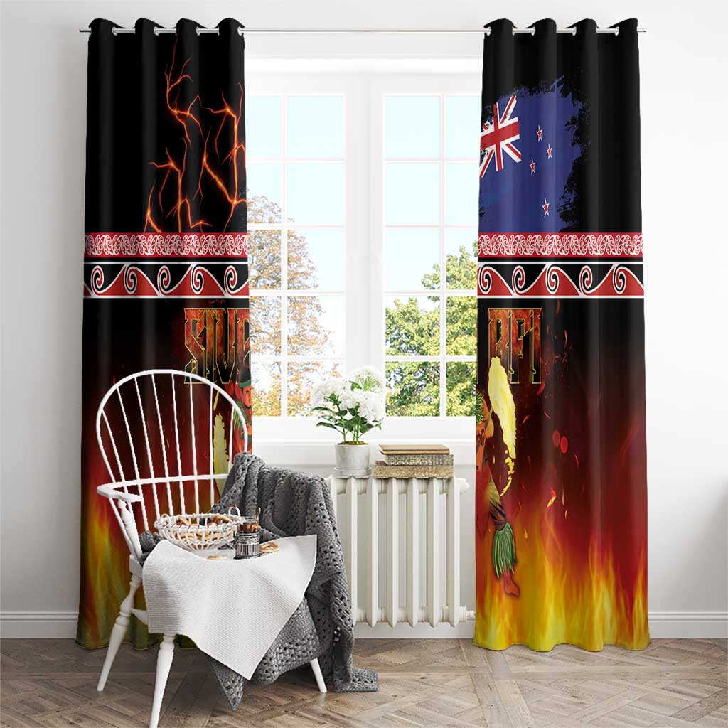 Aotearoa Siva Afi Window Curtain Tribal Performers of Aotearoa Fire Knife Dancing LT03 - Polynesian Pride