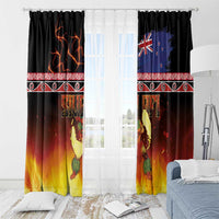 Aotearoa Siva Afi Window Curtain Tribal Performers of Aotearoa Fire Knife Dancing LT03 - Polynesian Pride