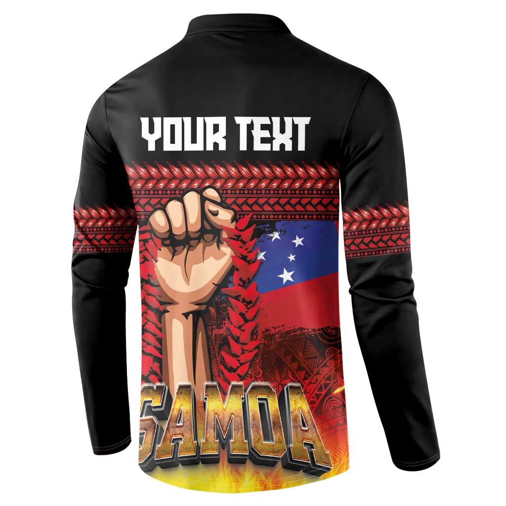 Personalised Samoan Spirit - Samoa Tribal Heritage Button Sweatshirt