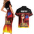 Personalised Samoan Spirit - Samoa Tribal Heritage Couples Matching Short Sleeve Bodycon Dress and Hawaiian Shirt