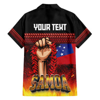 Personalised Samoan Spirit - Samoa Tribal Heritage Family Matching Off Shoulder Maxi Dress and Hawaiian Shirt
