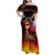 Personalised Samoan Spirit - Samoa Tribal Heritage Family Matching Off Shoulder Maxi Dress and Hawaiian Shirt