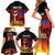 Personalised Samoan Spirit - Samoa Tribal Heritage Family Matching Short Sleeve Bodycon Dress and Hawaiian Shirt