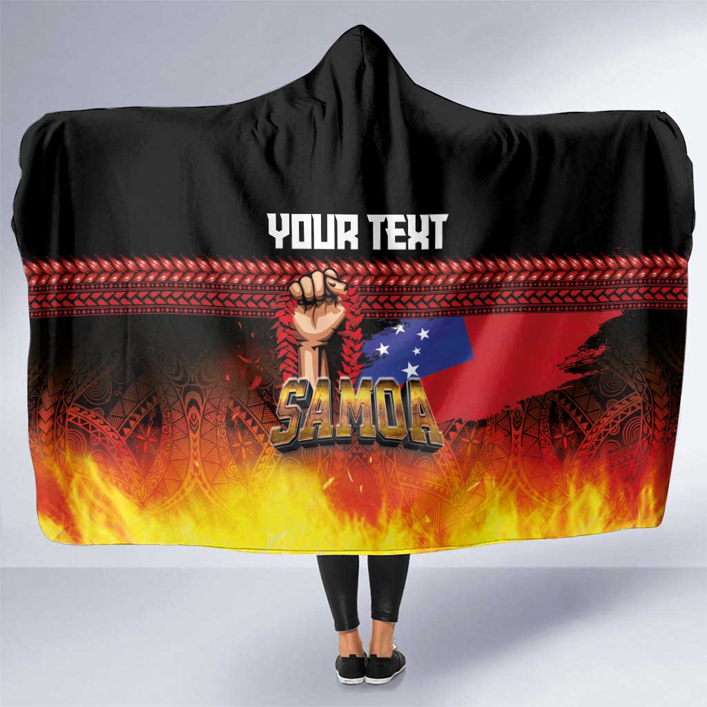 Personalised Samoan Spirit - Samoa Tribal Heritage Hooded Blanket