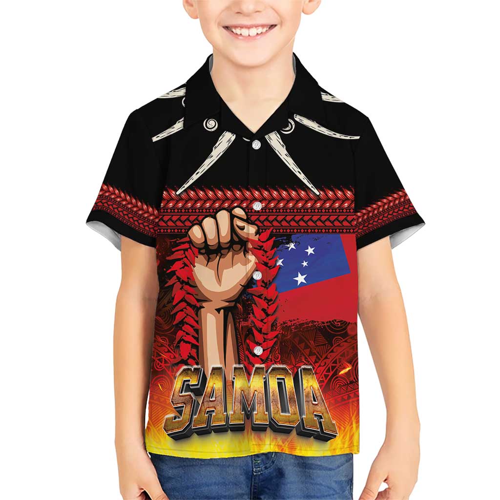 Personalised Samoan Spirit - Samoa Tribal Heritage Kid Hawaiian Shirt